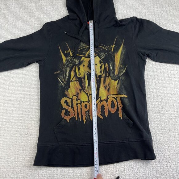 VTG Y2K Goth Slipknot Metal Band Women’s Hoodie Distressed Sweatshirt Size M - Picture 12 of 16